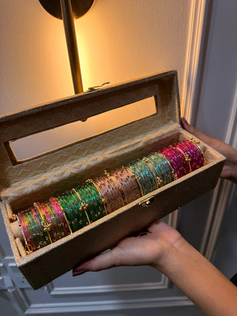 60 Diamond Bangles with Ghungroo Bangles