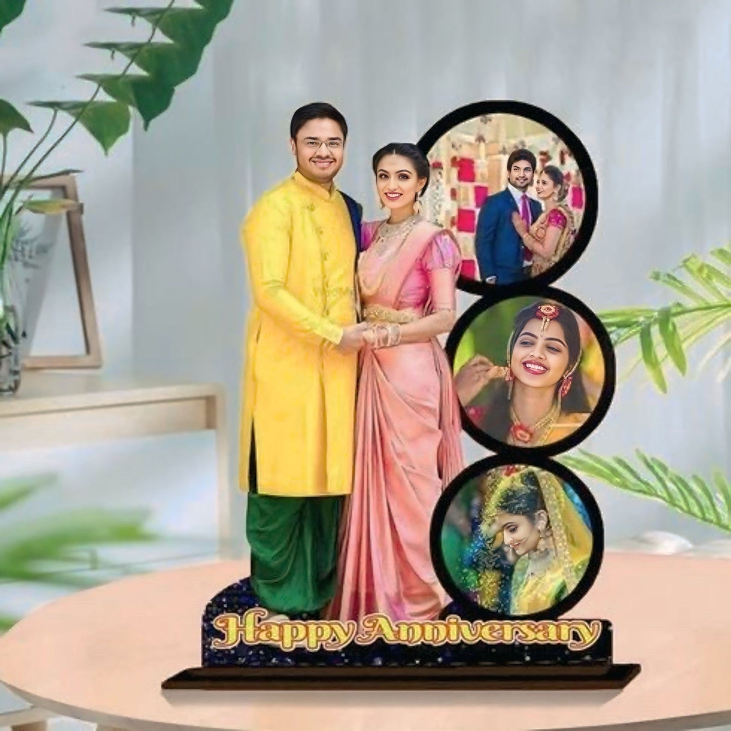 Personalized Table Top Stand Wooden Collage Photo Frame ππ
