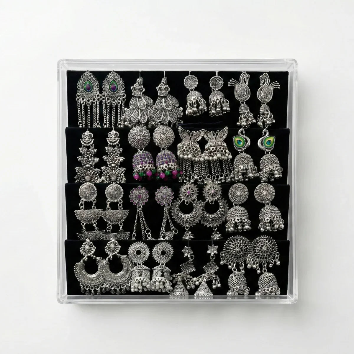 16 Mix Jhumka With Premium Earring box