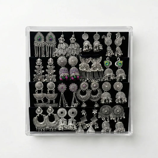 16 Mix Jhumka With Premium Earring box