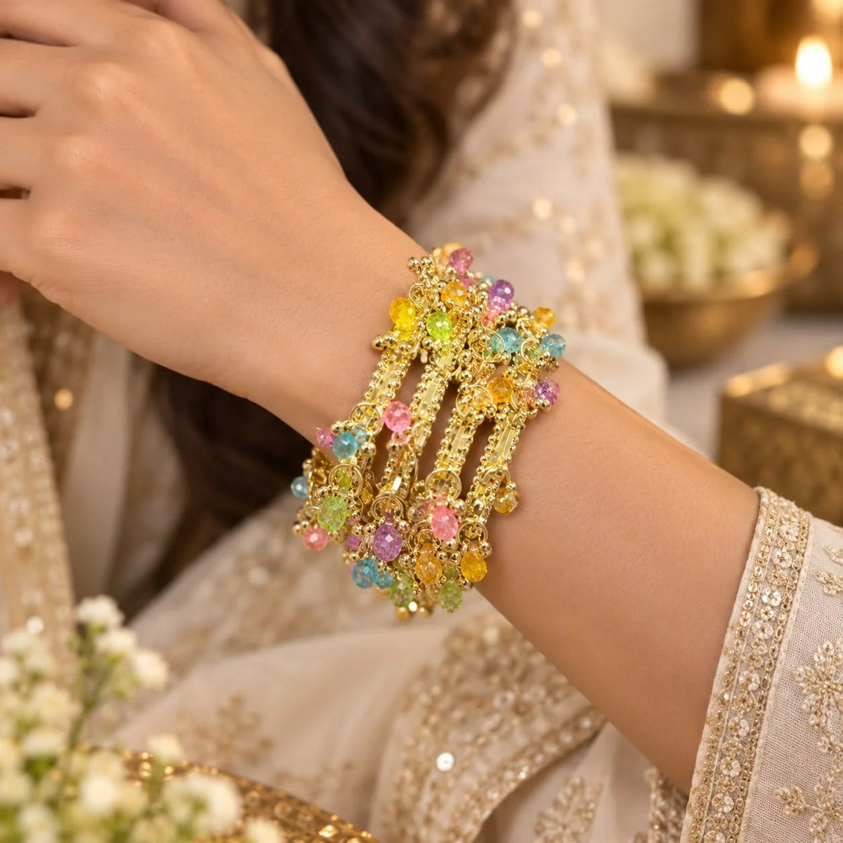 Golden kashmiri bangles β¨