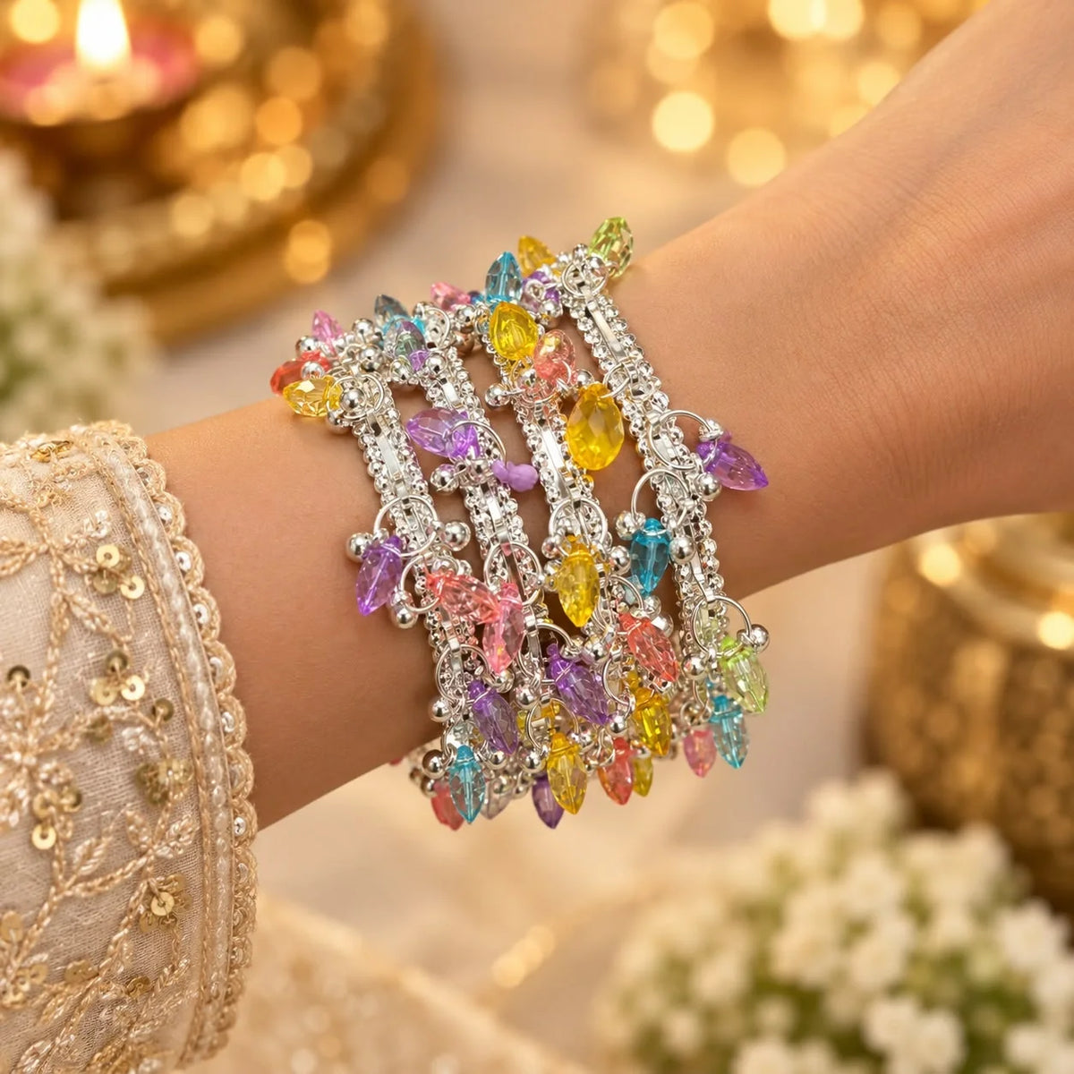 Silver kashmiri bangles β¨