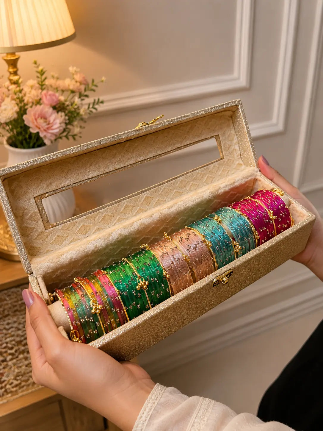 60 Diamond Bangles with Ghungroo Bangles