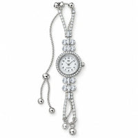 ✨ Silver Sparkle Bracelet Watch