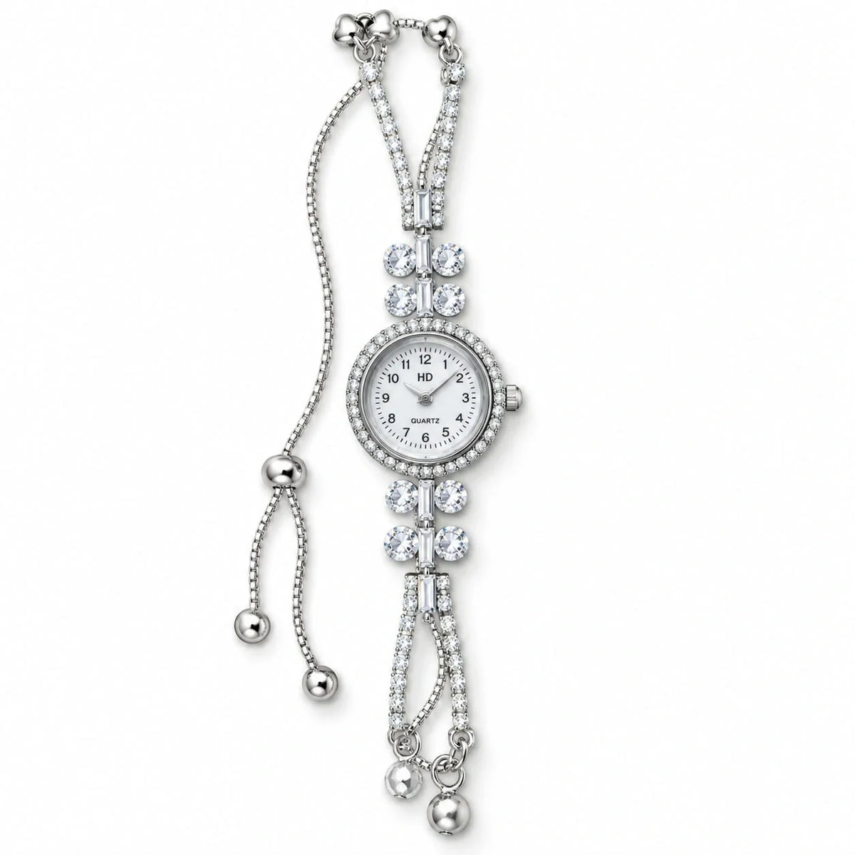 ✨ Silver Sparkle Bracelet Watch