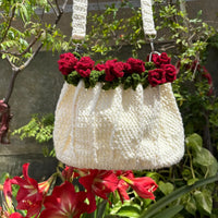 White Rose bag with mini pouch combo ♥️